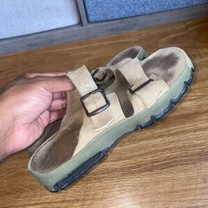 OESH sandals nubuck leather strap slip on sandals - size 10